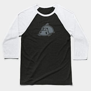 A hippo and a bird chilling out in a pond  in grey ink Baseball T-Shirt